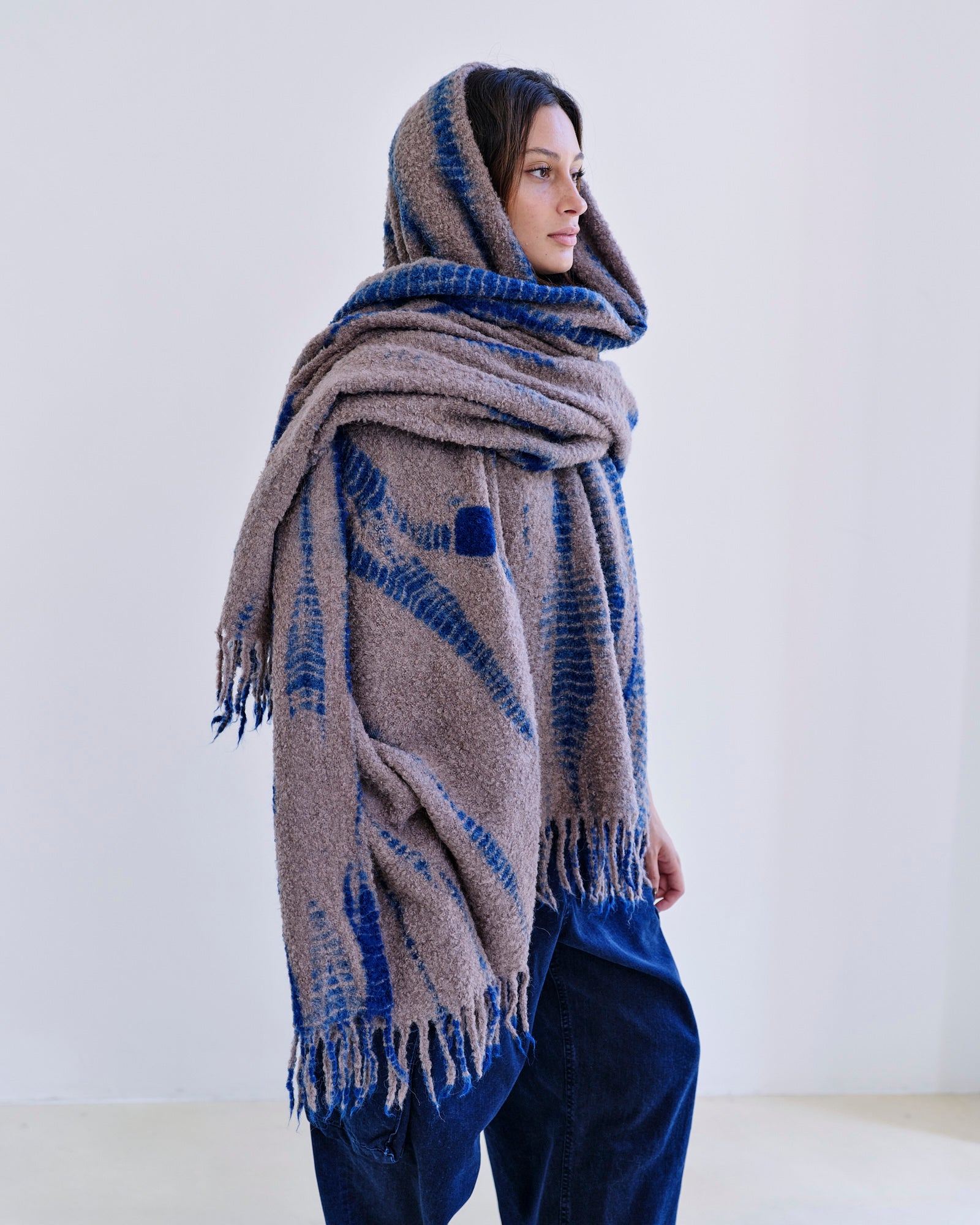 Cashmere Sciarpa Gigante Grande Unita Scarf Cashmere Black Loro